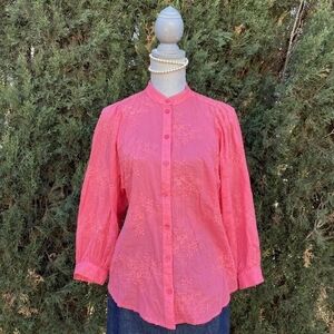 Pilcro And The Letterpress Anthropologie Long Sleeve Blouse Women's Size Small